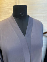 1115 The Premium Abaya - Dusty Steel Gray