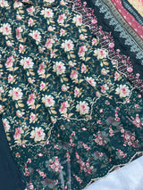 682 Pakistani Lawn Suit -  Black