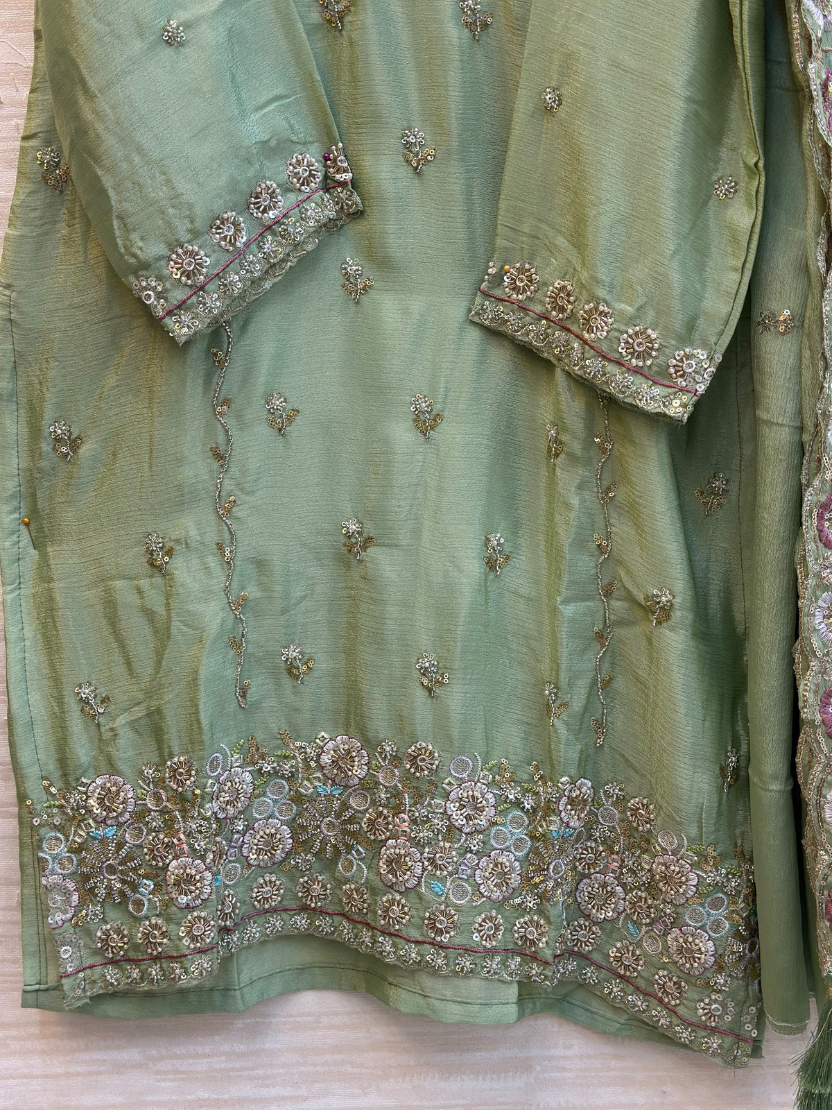 1784 Pakistani Party Wear - Pista Green