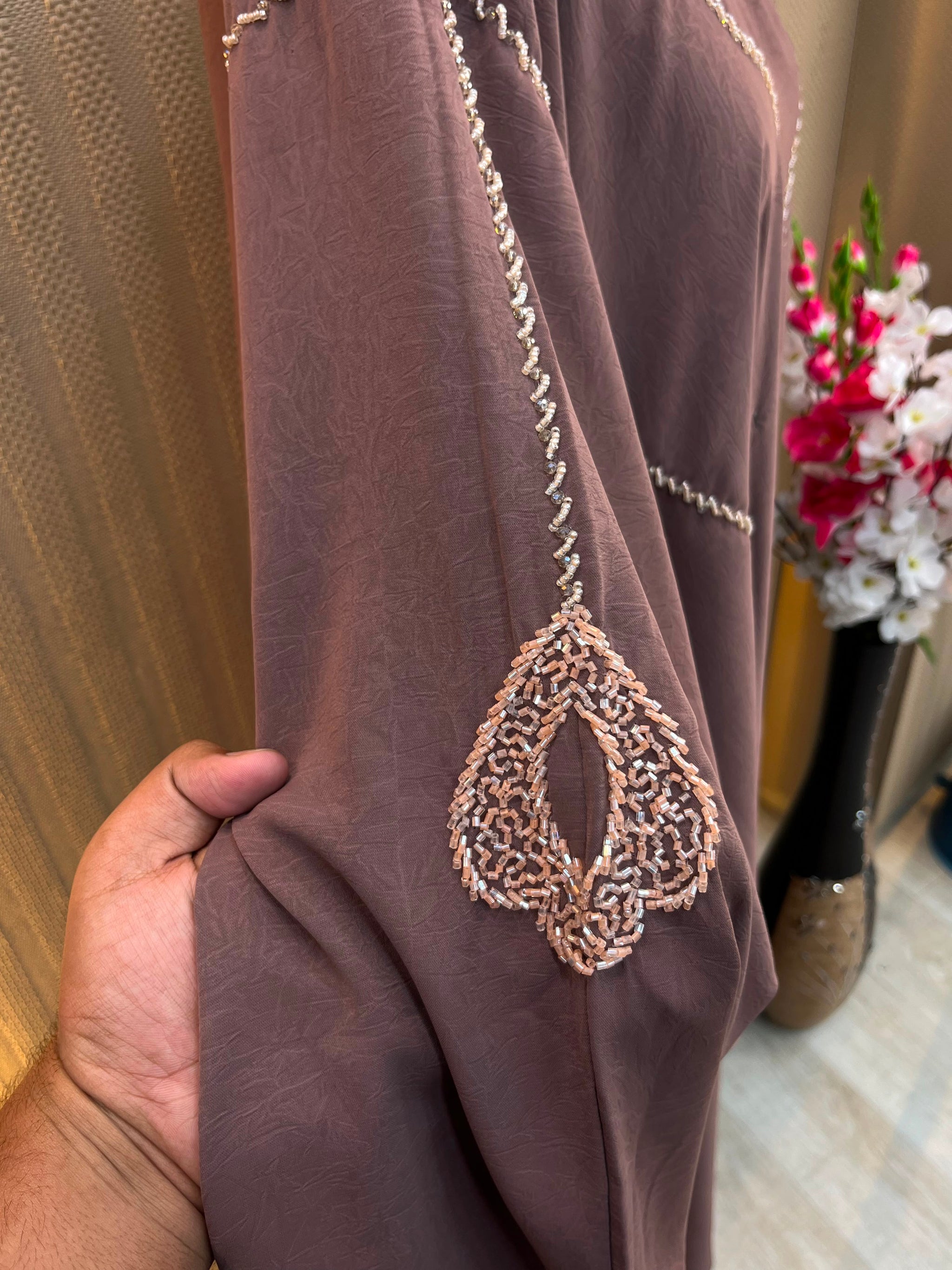 1119 The Premium Abaya - Mocha Brown