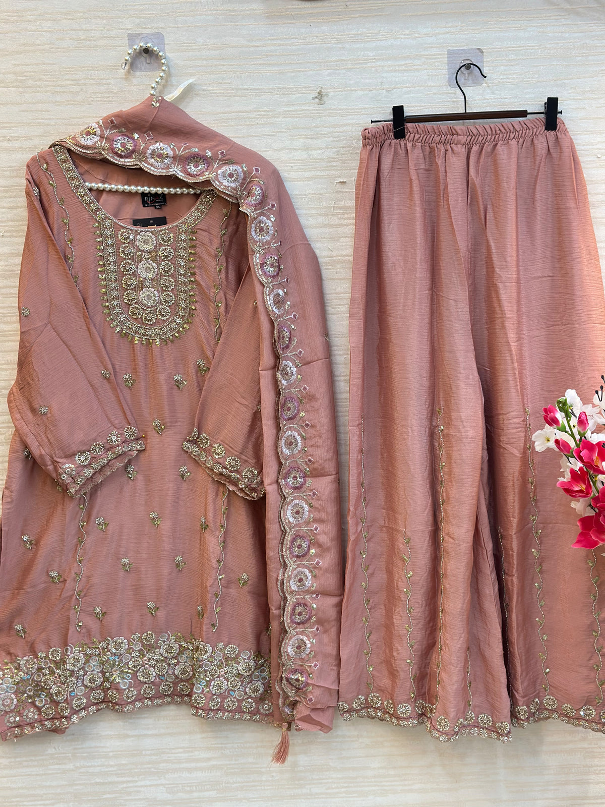1784 Pakistani Party Wear - Dusty Peach