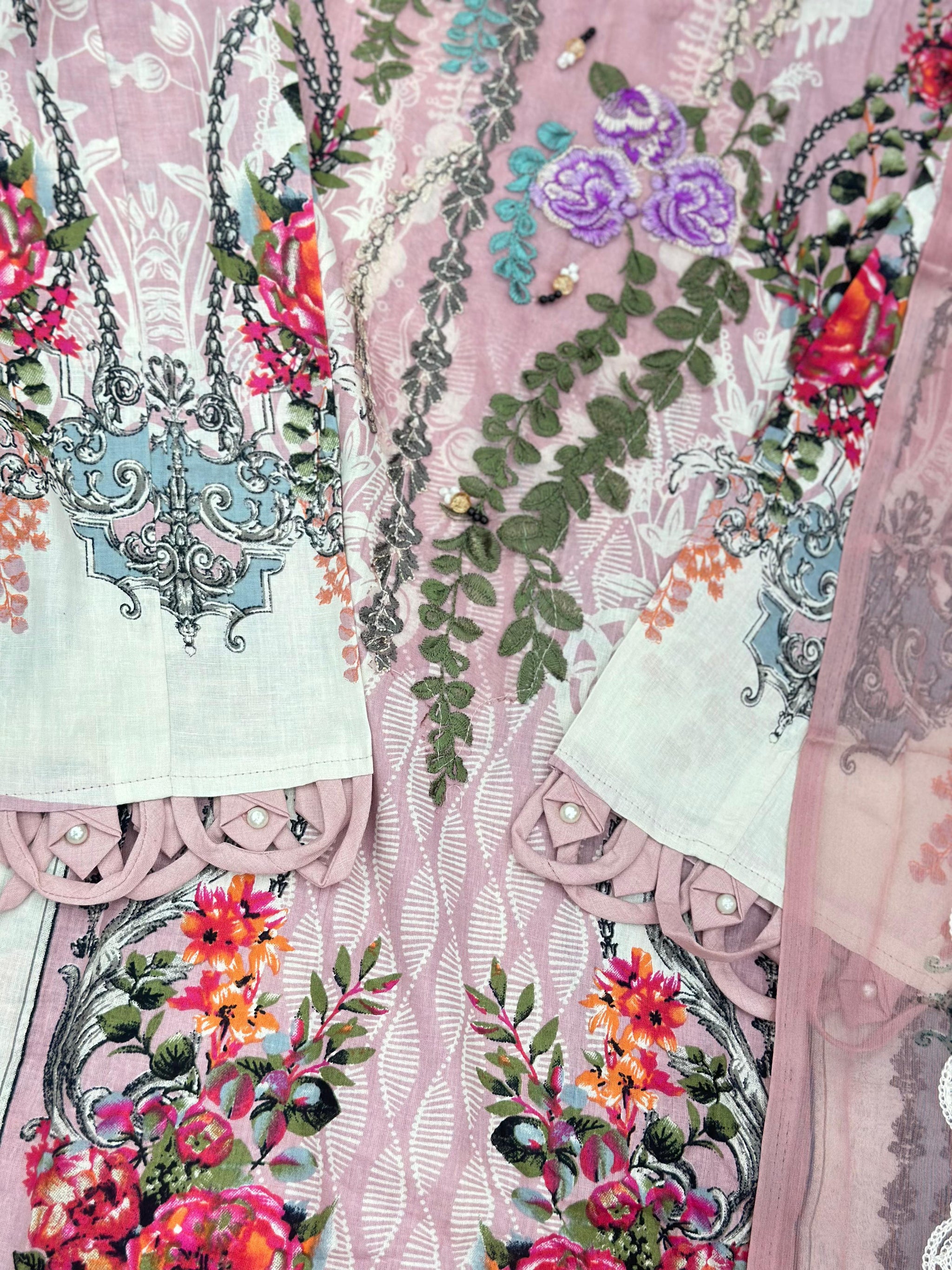 784 Readymade Jade Pakistani Floral Printed Lawn Suit