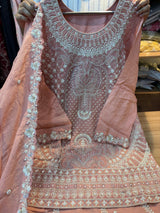 316 Imperial OG Husnara Gharara Set - Dusty Rose