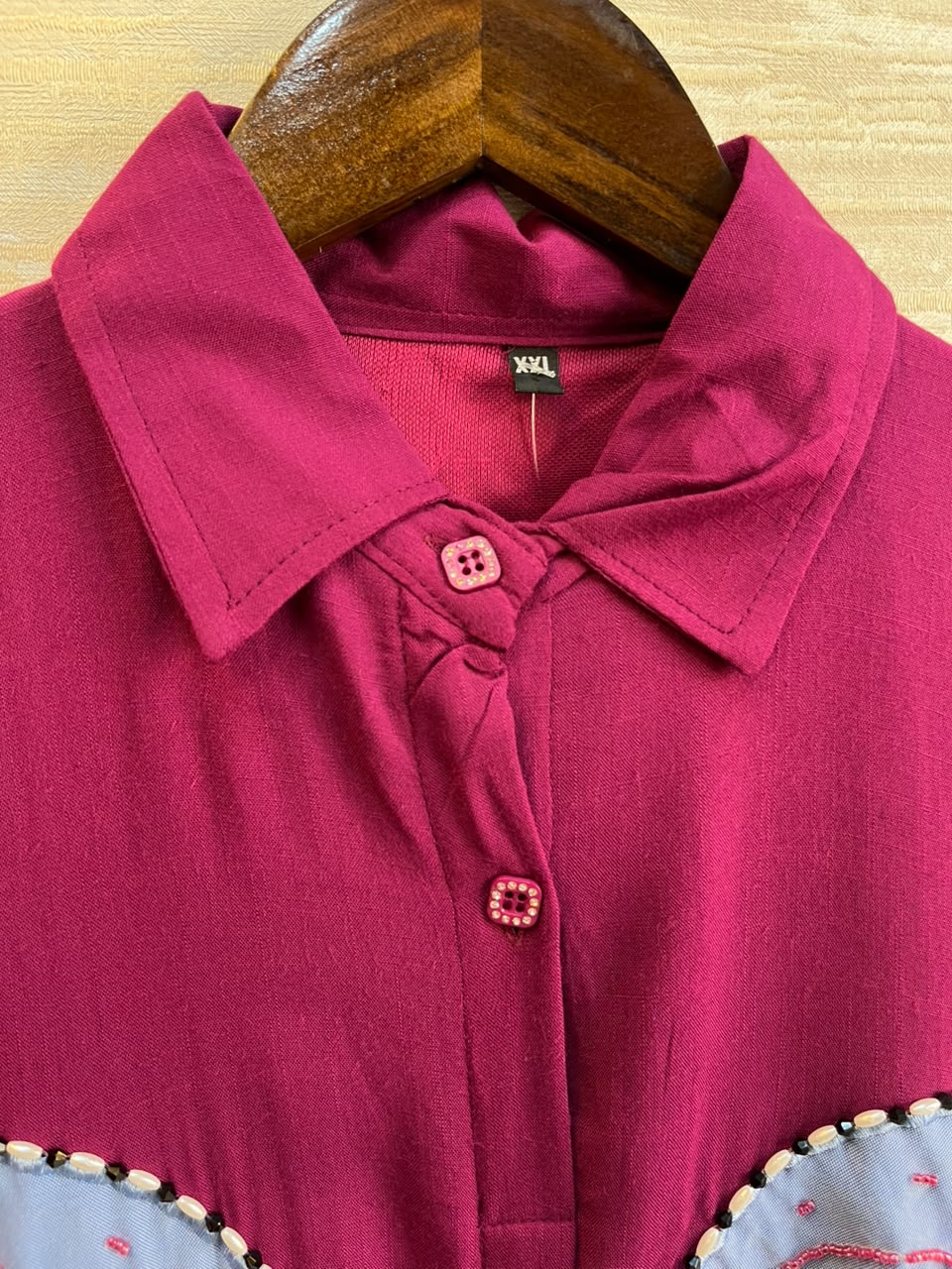 1190 Butterfly Linen Coord-Set - Magenta