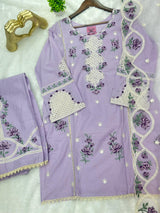 657 Premium Pakistani Lawn Cordset Set