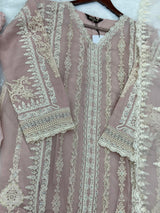 857 Readymade Mushk A-Line Sharara Set - Rosy Pink