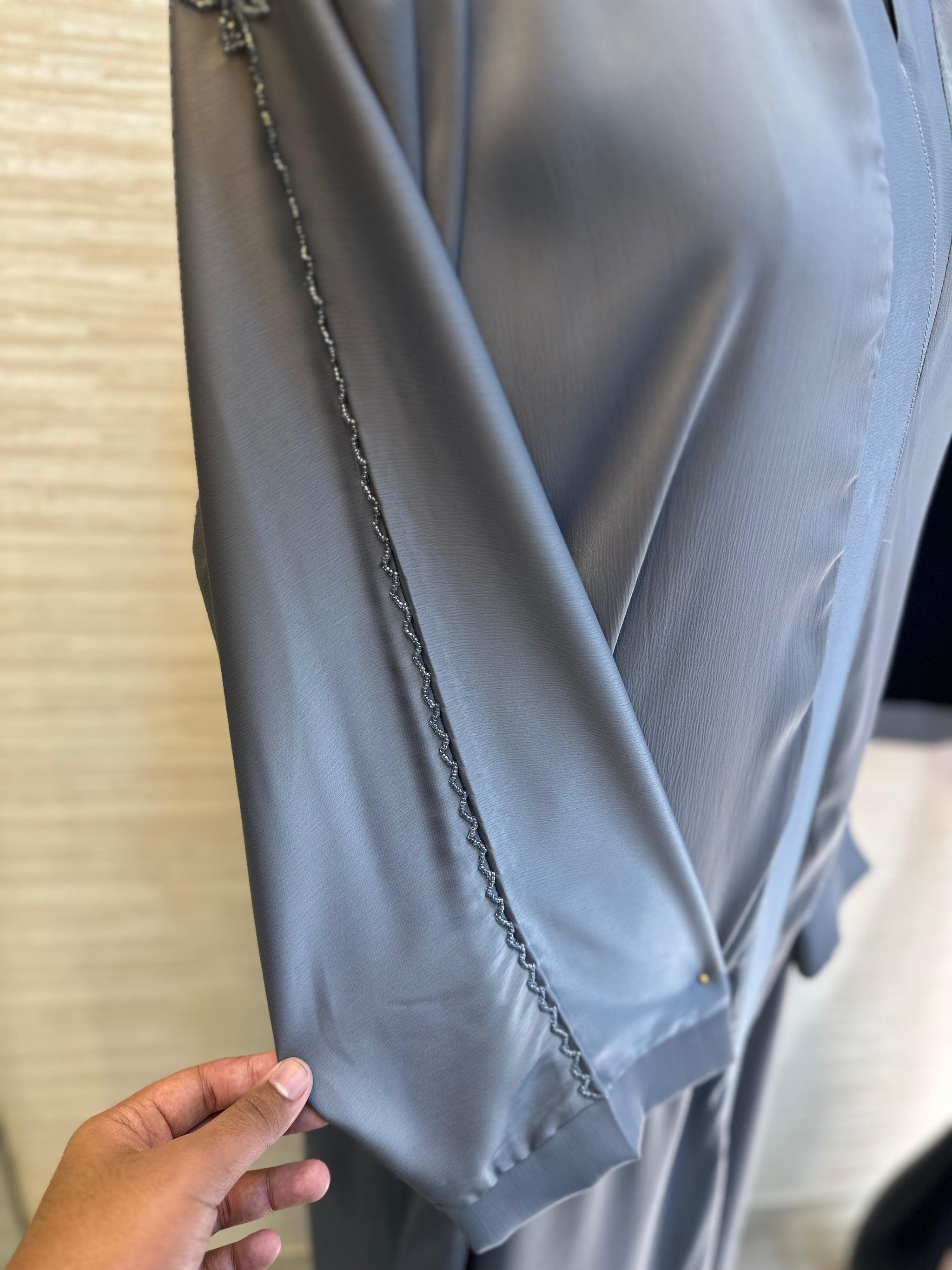 1114 The Premium Abaya - Ash Gray