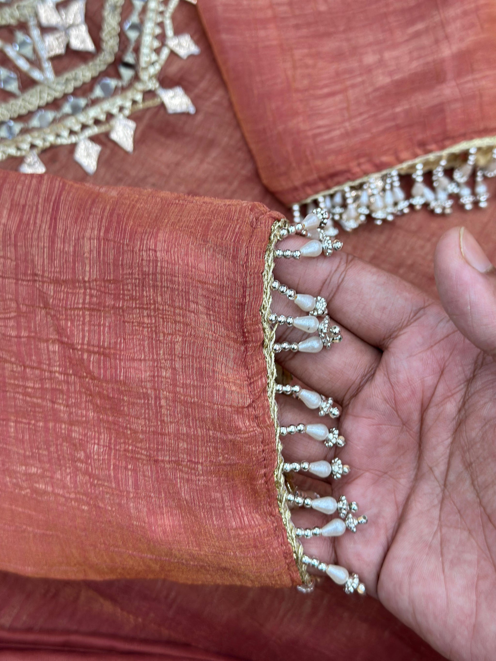 656 Regal Gota-Patti Georgette Set