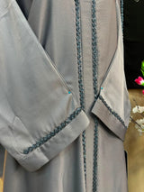 1121 The Premium Abaya - Slate Gray