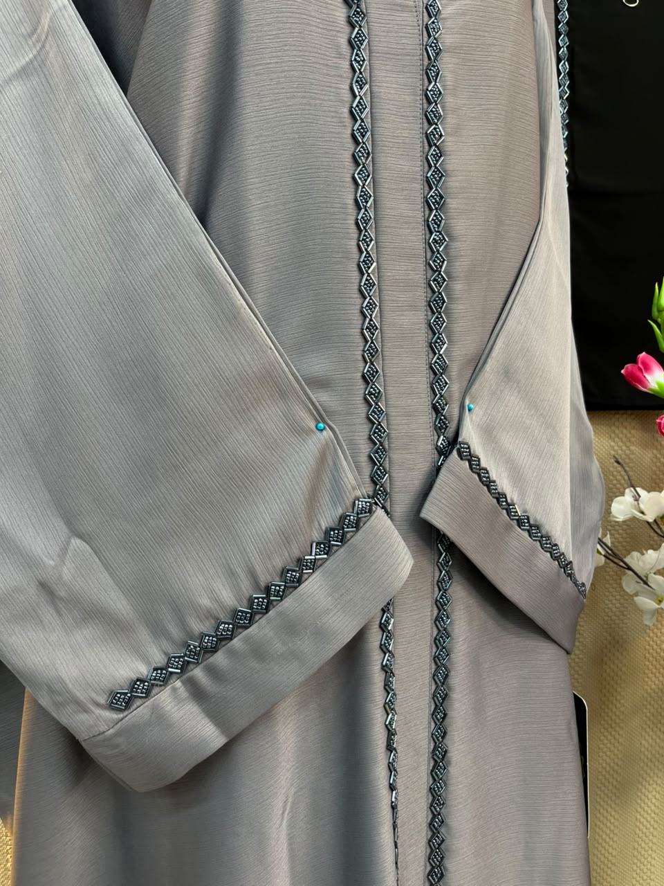 1121 The Premium Abaya - Slate Gray