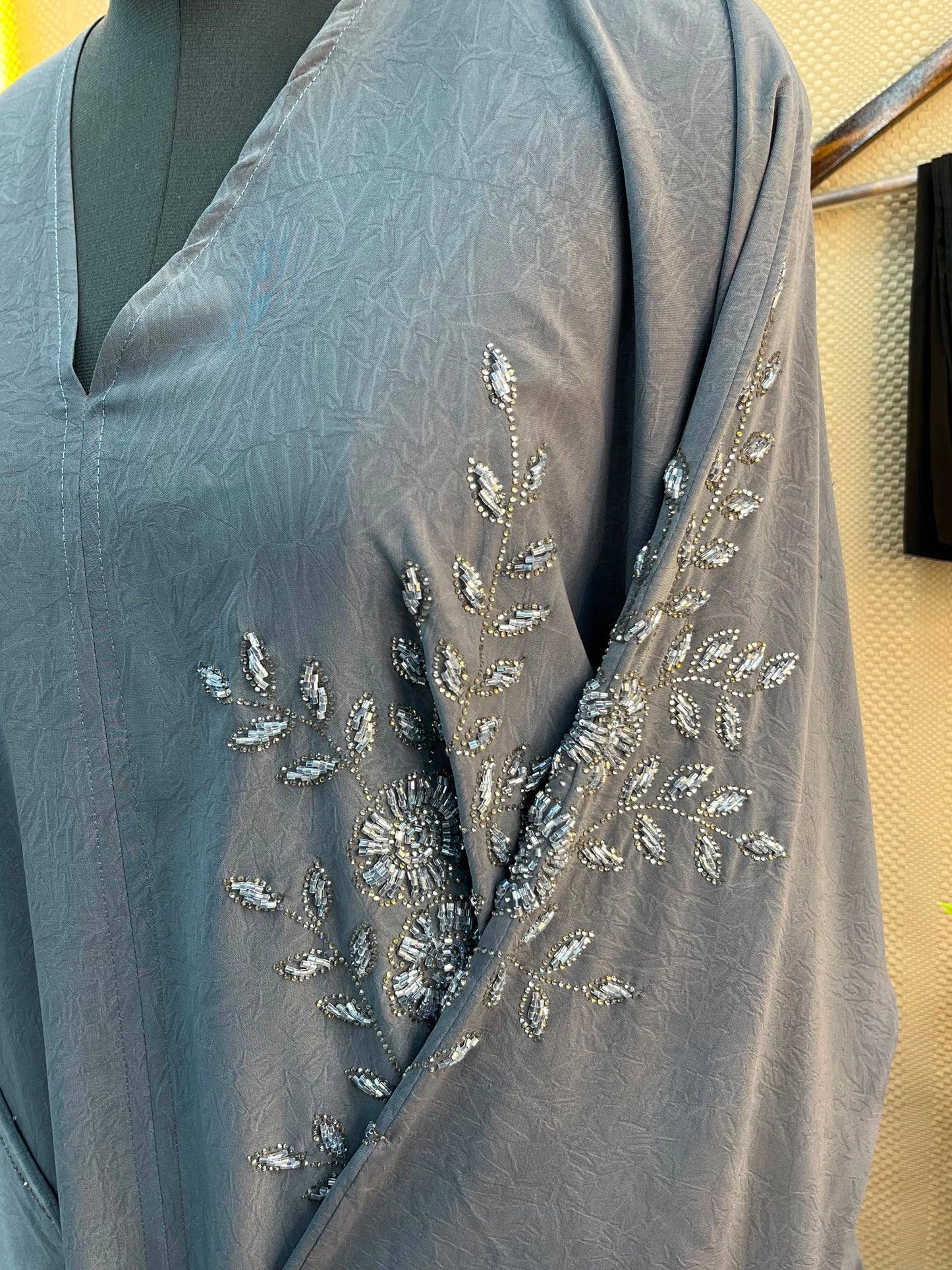 1117 The Premium Abaya - Charcoal Gray