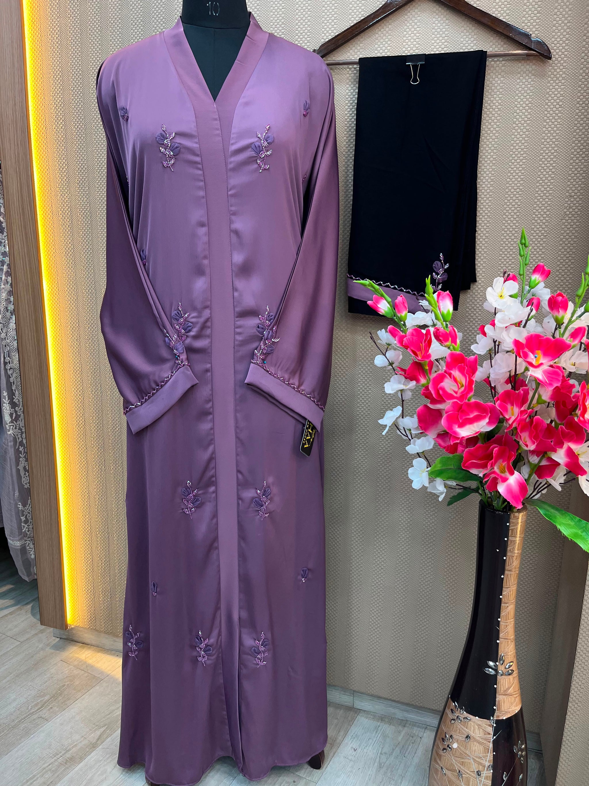 1129 The Premium Abaya -  Purple