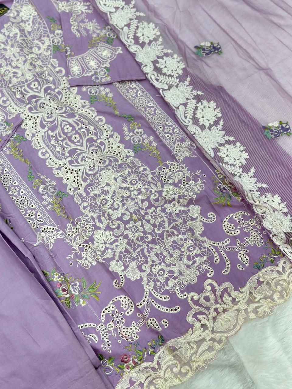677 Pakistani Lawn Farshi Suit