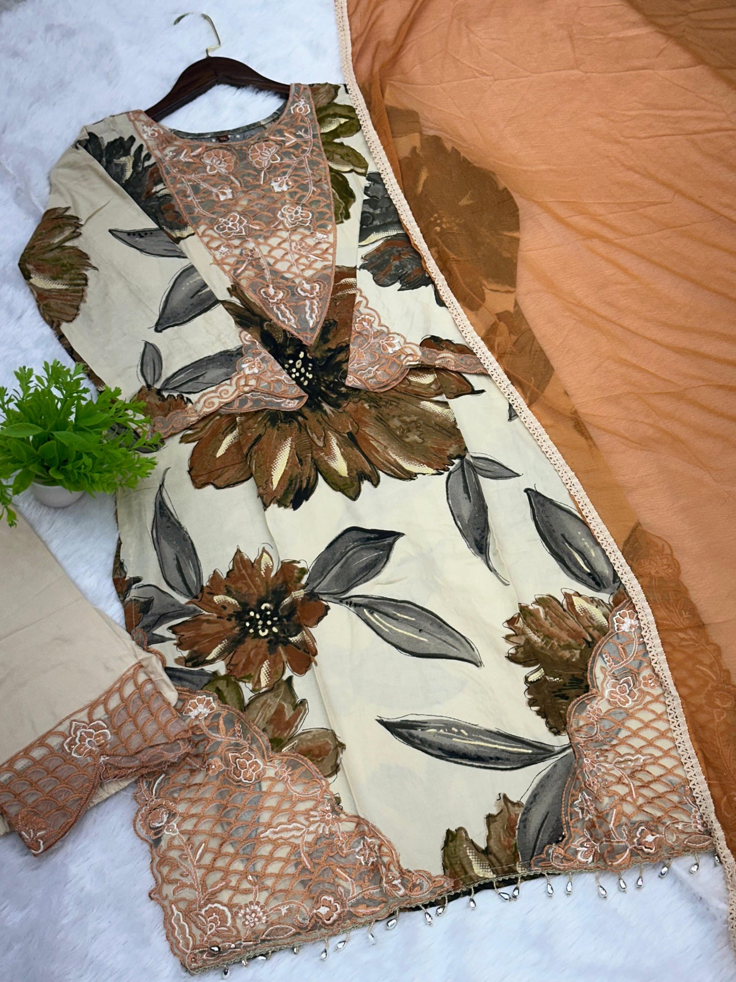 791 Readymade Pakistani Printed Coord-Set