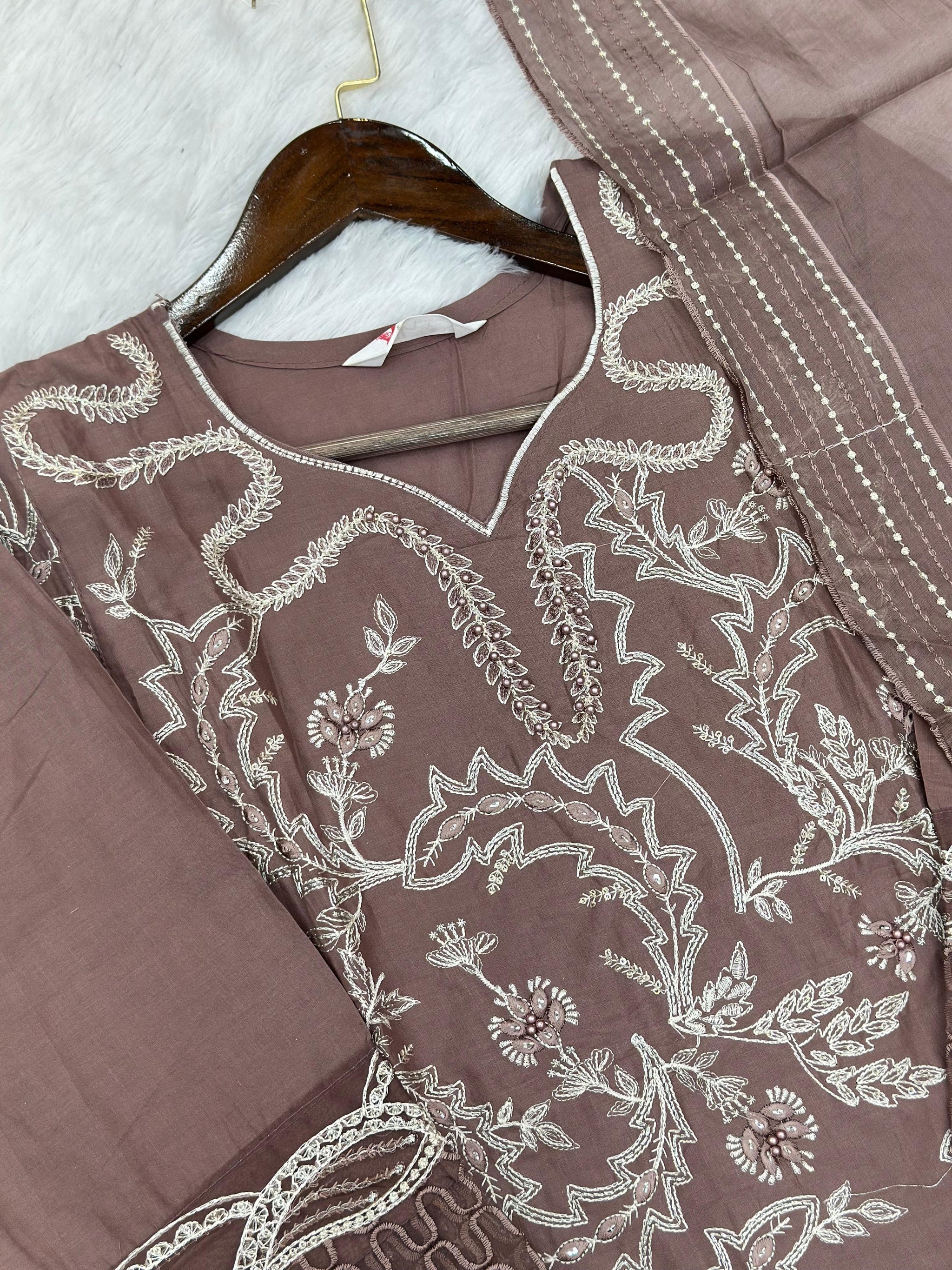 757 Elan Readymade Pakistani Heavy Embroidered Lawn