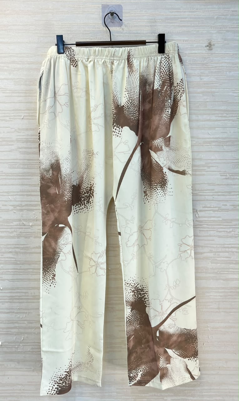 1192 Floral Printed Coord Set -  Coffee