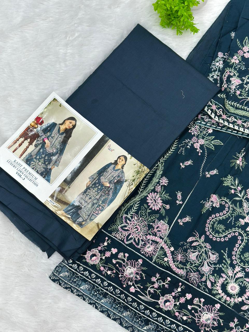 833 Kahf Pakistani Unstitched Lawn Suit