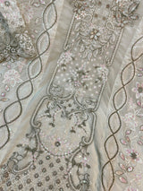 1488 Pakistani Unstitched Party Wear - Cream