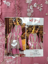 1446 Pakistani Unstitched Partywear - Dusty Muave