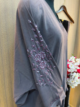 1117 The Premium Abaya - Mauve Gray