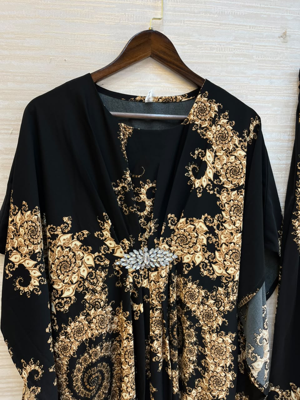 1201 Kaftan Coord Set - Black