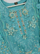 1433 Heavy Pakistani Partywear -  Aqua