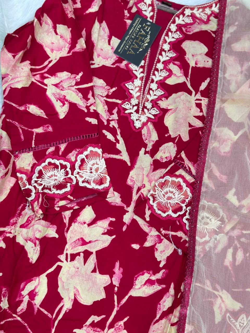 814 Readymade Pakistani Printed Coord-Set