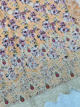 682 Pakistani Lawn Suit - Orange