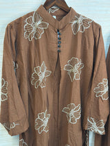 925 Modest Long Coord-Set -  Brown