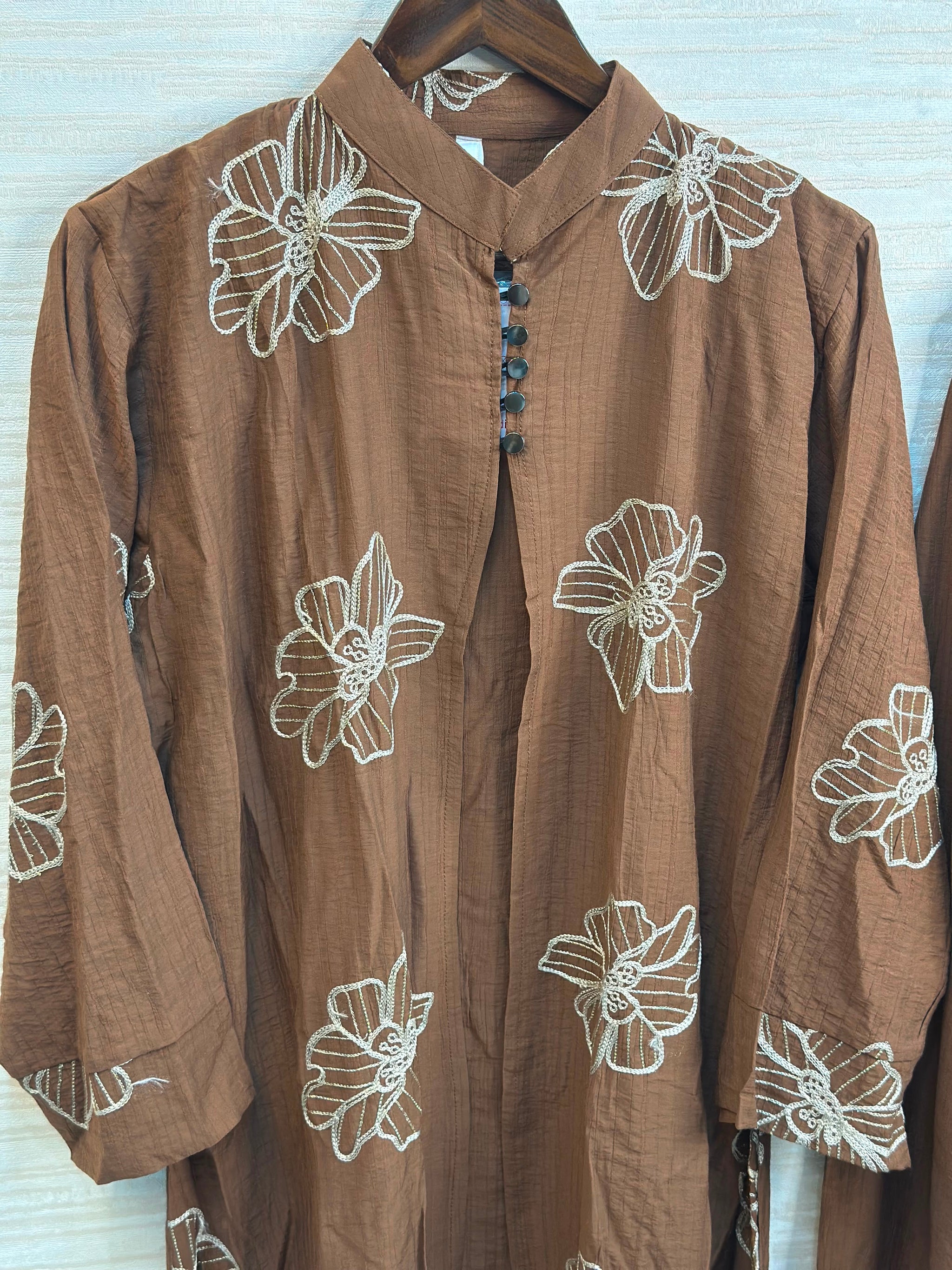 925 Modest Long Coord-Set -  Brown