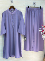1062 Modest Mandarin Coord Set - Lilac