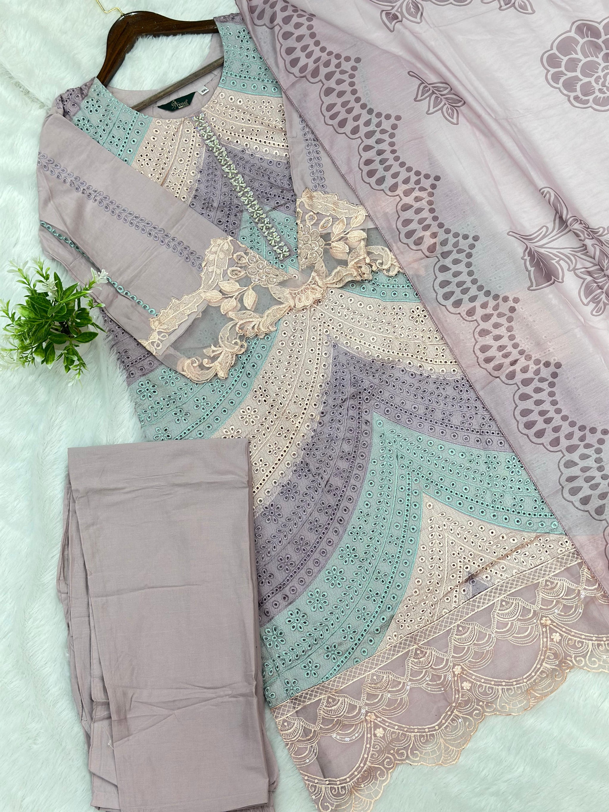 751 Readymade Pakistani Heavy Chikankari Suit