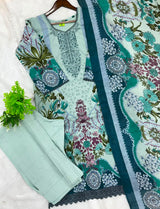 1257 Pakistani Embroidered Suit