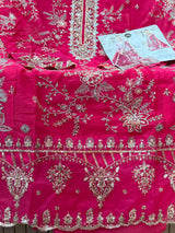 1439 Maria-B Unstitched Partywear - Rani Pink