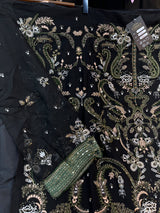 1484 Pakistani Unstitched Party Wear - Black