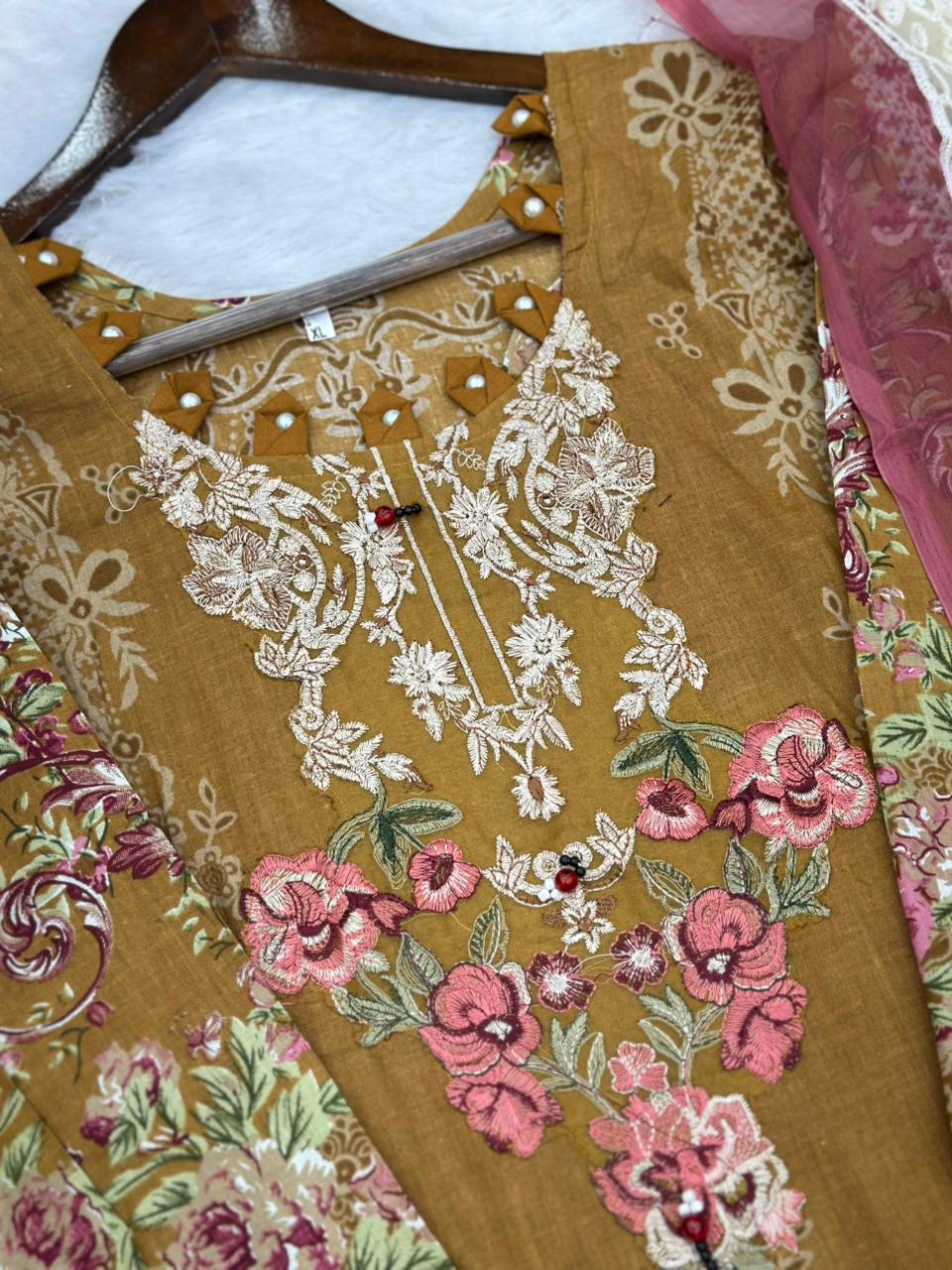 742 Readymade Jade Pakistani Floral Printed Lawn Suit