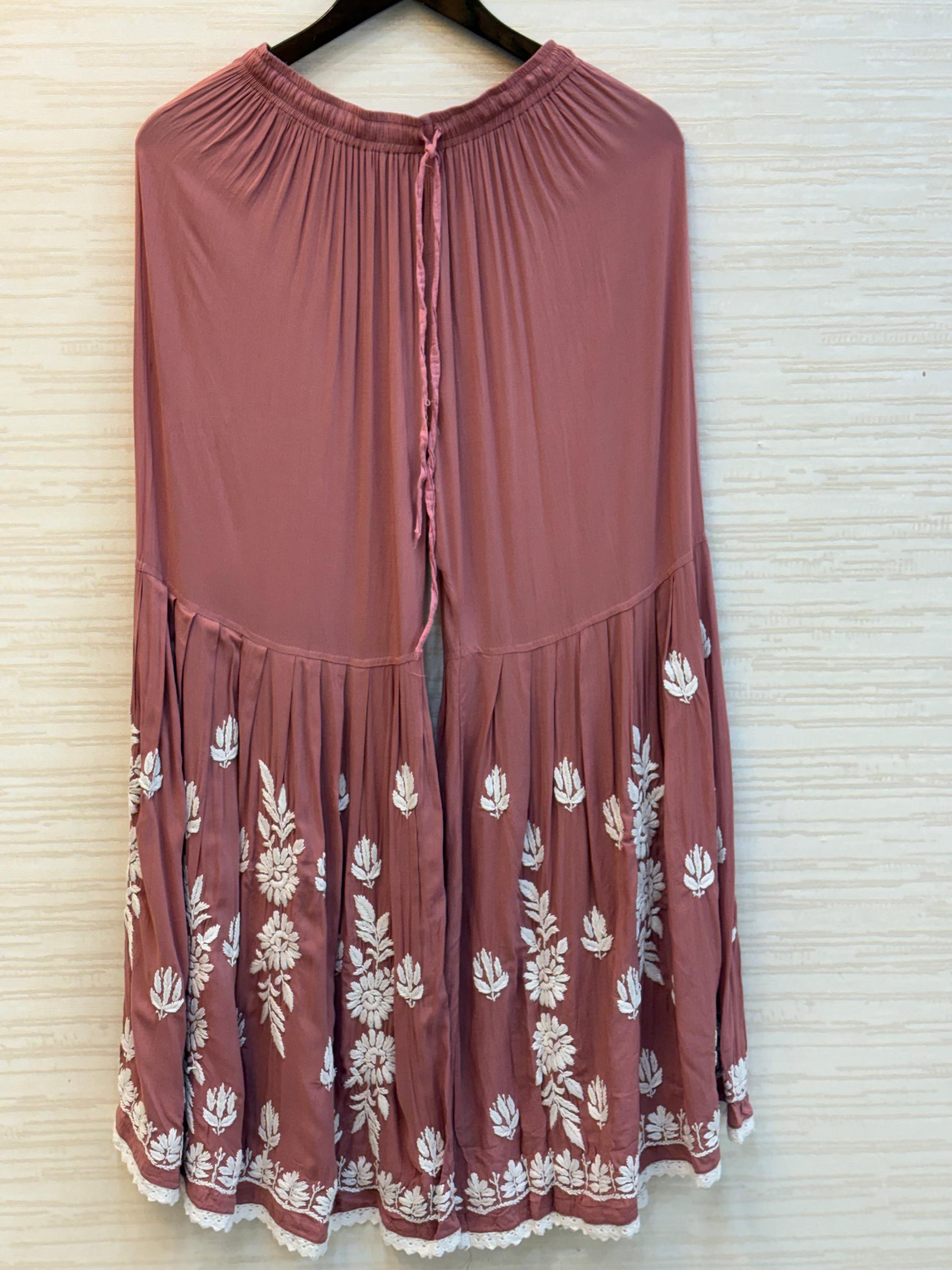 615 Lucknowi Gharara Set | Peach