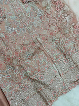 1430 Heavy Pakistani Partywear - Peachy Pink