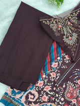 1004 Unstitched Casual Lawn Suit