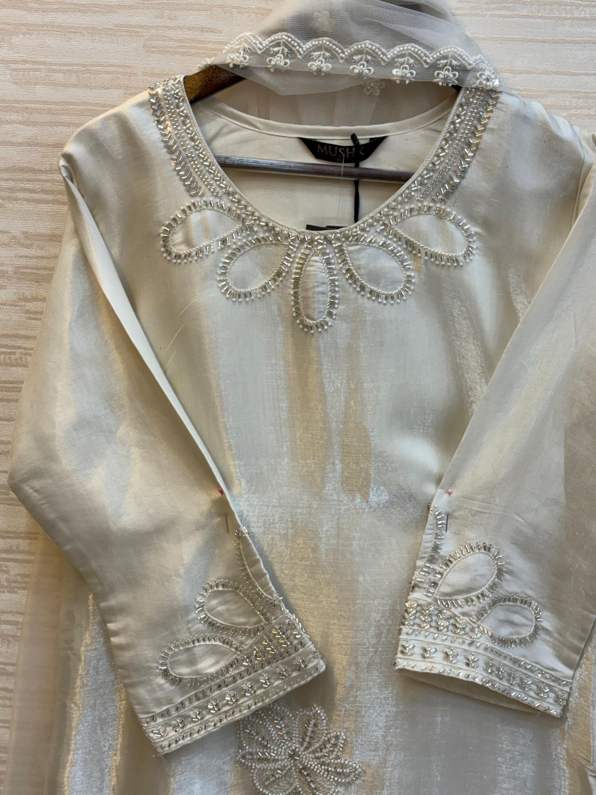 549 Mushq Farshi Salwar - Cream