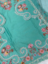 708 Pakistani Embroidery Coord set - Sea Green