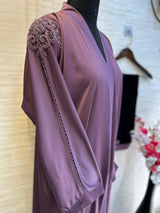 1114 The Premium Abaya - Lavender Gray