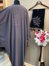 1118 The Premium Abaya - Lavender Gray