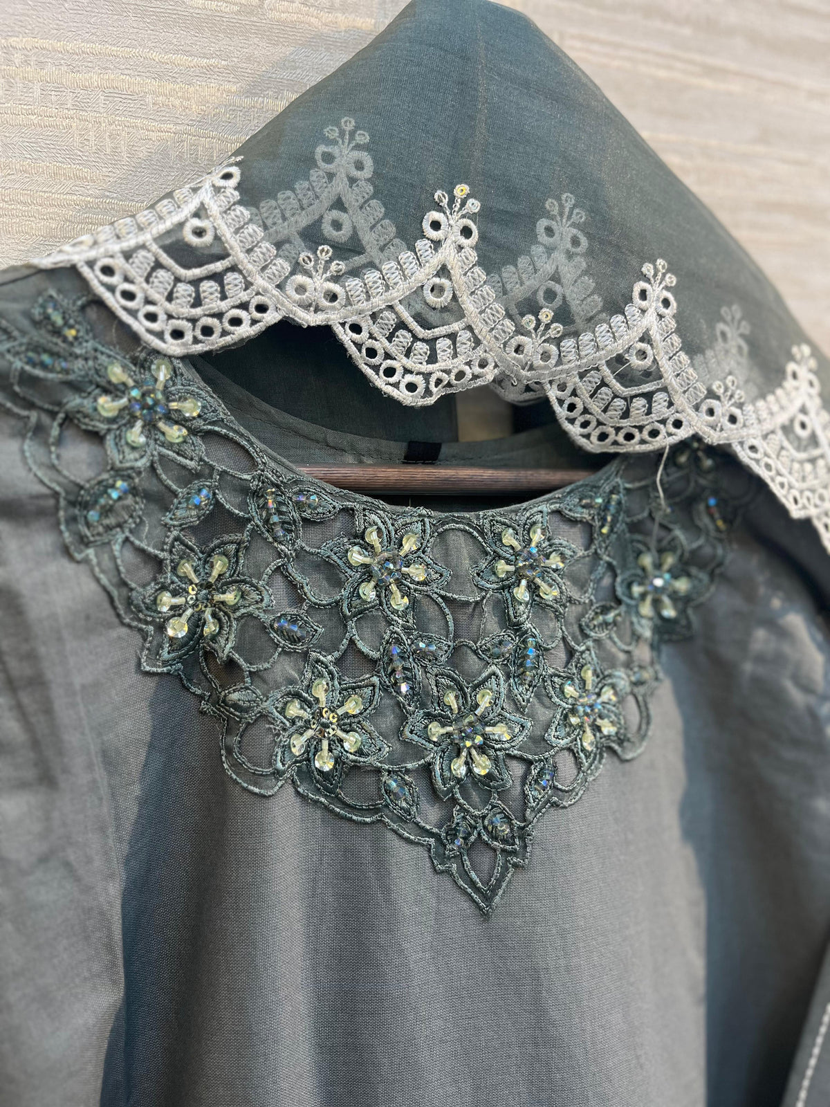 622 Premium Embroidered Pakistani Party Wear - Grey