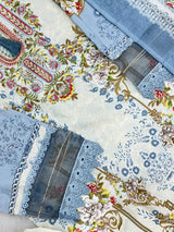 1449 Pakistani Embroidered Suit - Off White