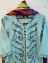 625 Premium Pakistani Lawn Suit - Aqua
