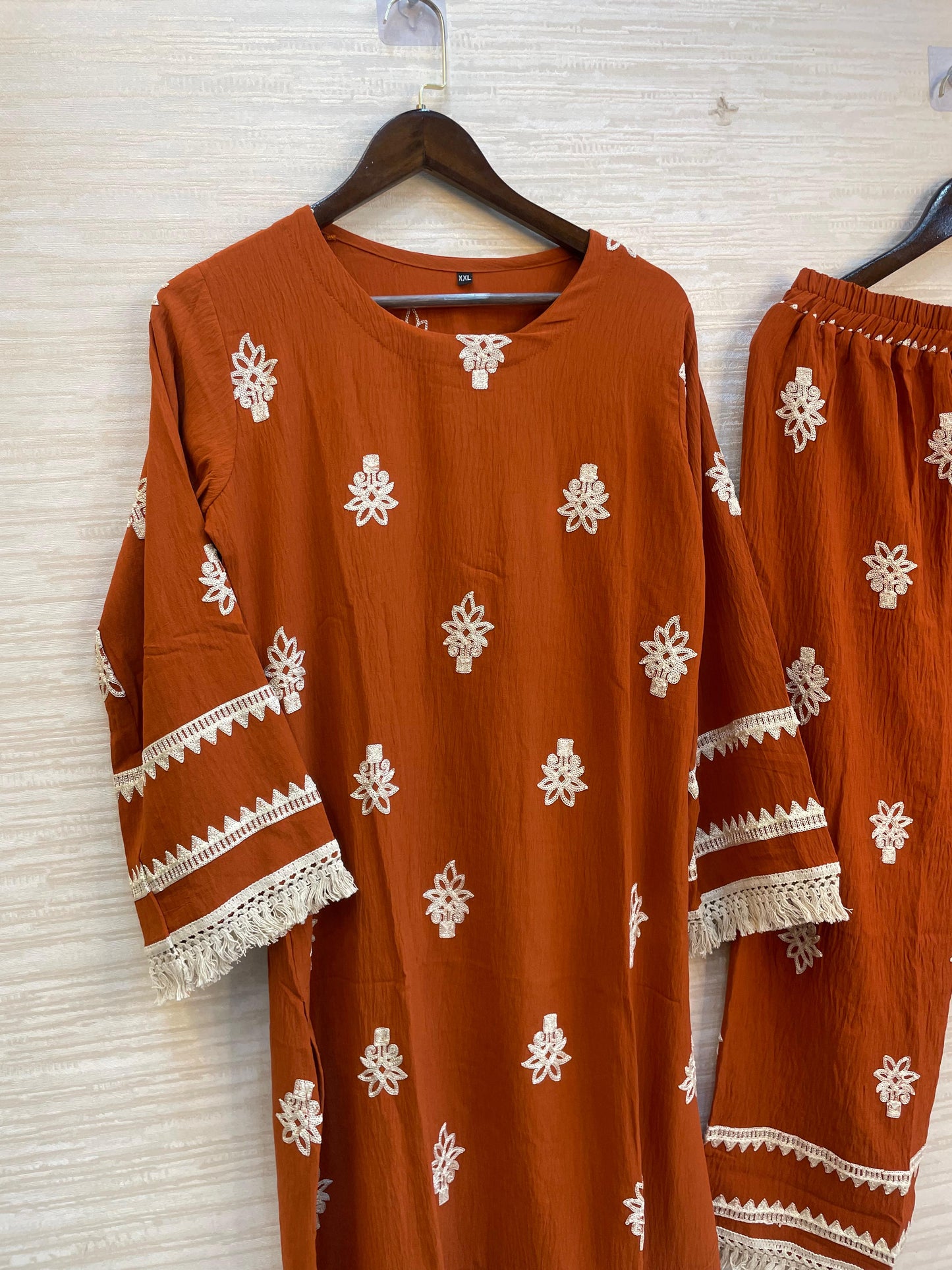 906 Modest Long Coord-Set - Rusty Orange