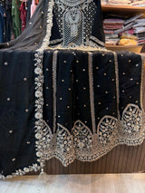 316 Imperial OG Husnara Gharara Set - Midnight Onyx