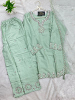 1431 Heavy Pakistani Partywear - Mint Green