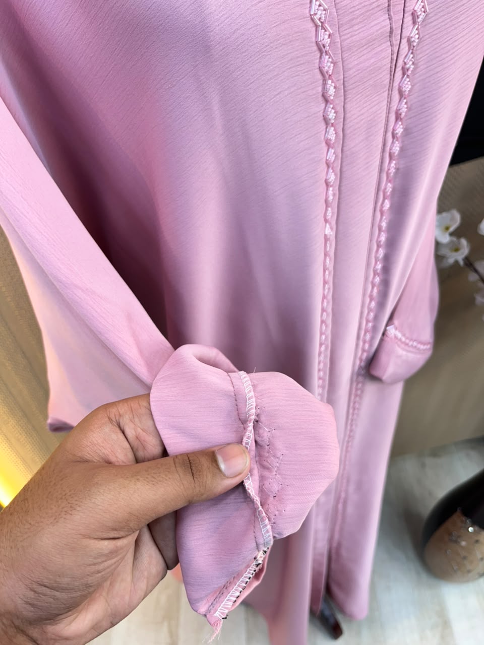 1121 The Premium Abaya - Pastel Pink